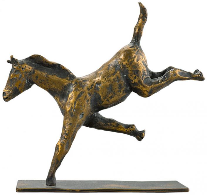 Leonore Geist | Foal Jumping | 1981 | bronze | 20 x 22 x 6 (sold)