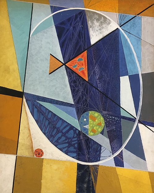 Fritz Kuhr | Zeitfenster | 1952 | Öl auf Faserplatte | 85,5 x 60 cm