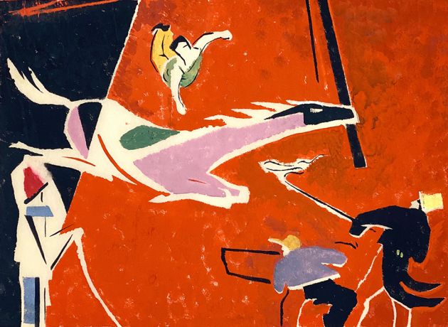 Else Hertzer | Mazurka (Tanz um den Maibaum) | 1953/1954 | Öl | 75 x 150 cm