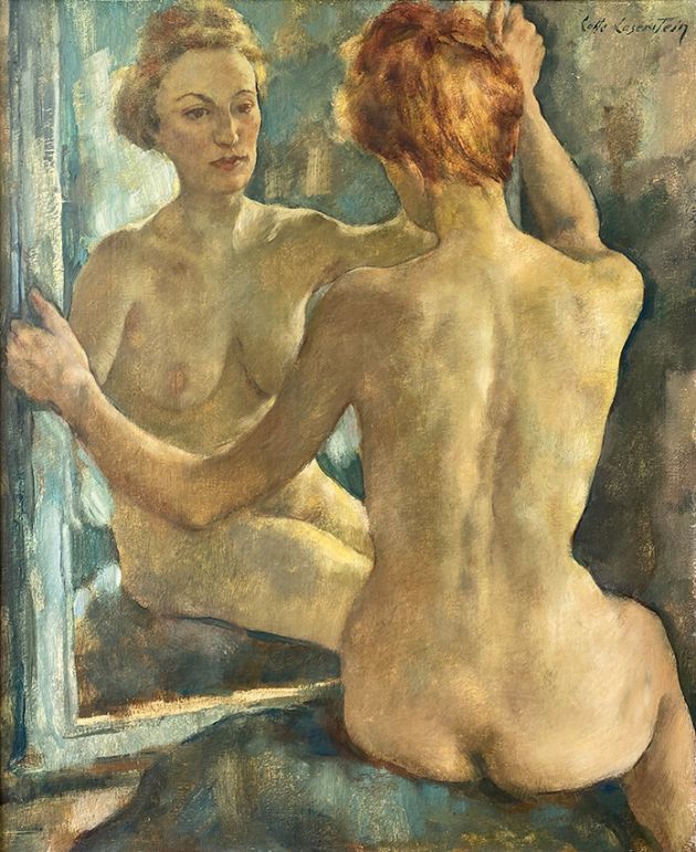 Lotte Laserstein | Madeleine vor dem Spiegel | 1940er Jahre |  Öl auf Hartfaser | 91 x 75 cm